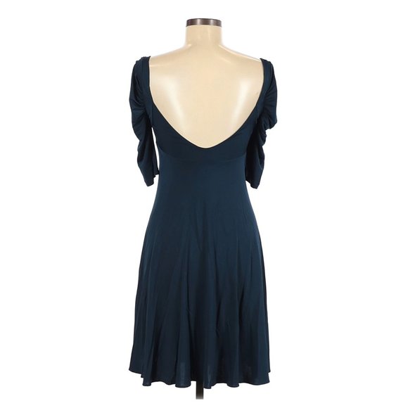 JUST CAVALLI Teal Blue Matte Jersey Dress sz 42/6 - Picture 10 of 10